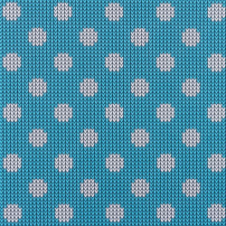 Jersey - Strickmuster Dots türkis